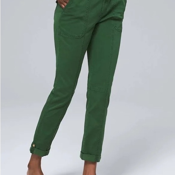 White House Black Market Mid-Rise Pret-A-Pedi Straight Crop Pants New Sz 0 NWT - Picture 3 of 8